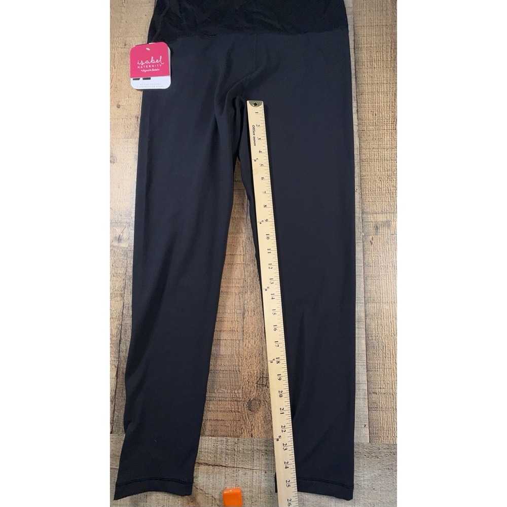 Isabel by Ingrid & Isabel Maternity Active Leggings Black Crossover Panel Size L - Picture 3 of 8